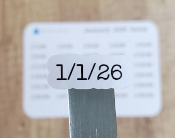 Date Stickers for Each Day Of The Month | Month Sticker Sheets With Individual Day Stickers | 2026, 2027 or 2028 | Monthly Date Stickers