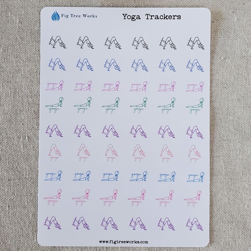 Yoga Stickers - Etsy