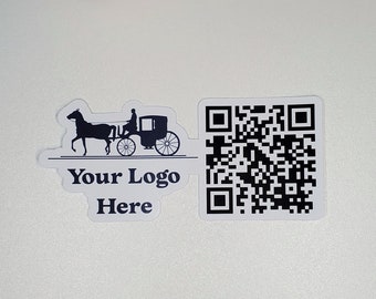 QR Code Stickers With Your Logo Or Design | Waterproof Vinyl Stickers | Personalized Square QR Code Stickers | Multiple Colors and Sizes