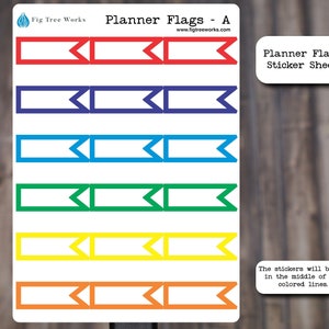 Planner Flags Sticker Sheet | Planner and Journal Stickers | Decoration Stickers | Matte Finish | Style A