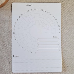 Large Habit Tracker Sticker | Track Up To 4 Items | Matte Finish | 5&quot; x 7&quot; Sticker