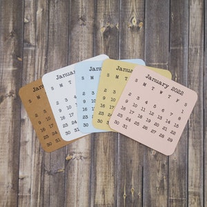 Mini Calendar Stickers | Start With Any Month in 2024 | 2025 & 2026 | For Planners and Journals  | Monthly Stickers, Die Cut, Matte Finish