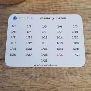 Date Stickers for Planners and Journals  | Monthly Date Stickers Without Year, Matte Finish