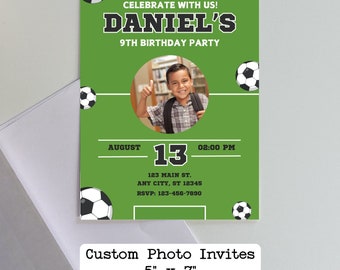 Custom Birthday Party Invite Style E | 5" x 7" Photo Invitation | Printed And Shipped To You | Optional Envelopes