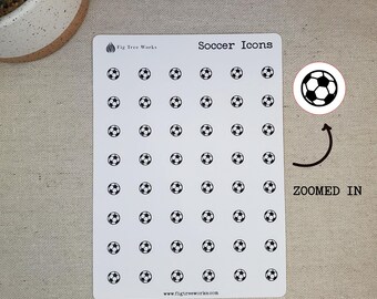 Soccer Stickers for Planners, Calendars and Journals | Soccer Practice and Game Reminders | Kiss Cut, Matte Finish
