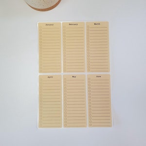 Monthly Stickers | Goals, Reminders, Habits, Bills Stickers for Planners, Journals, and Bullet Journals | Kiss Cut, Matte Finish