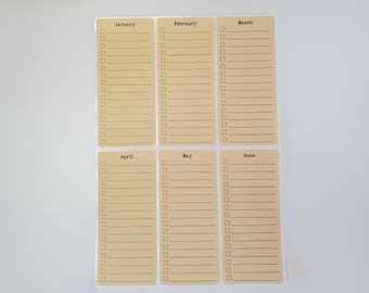 Monthly Stickers | Goals, Reminders, Habits, Bills Stickers for Planners, Journals, and Bullet Journals | Kiss Cut, Matte Finish