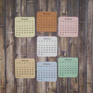 Micro Calendar Stickers for Planners and Journals | 2024, 2025 or 2026  | Mini Monthly Stickers, Die Cut, Matte Finish