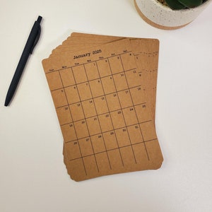 Large Calendar Stickers for Planners and Journals | 2025, 2026, or 2027 | Start On Any Month | Monthly Sticker,  Matte Finish, 5&quot; x 7&quot;