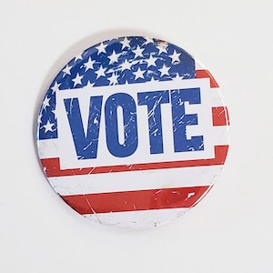 Vote Pinback Button | Political Campaign Button | 2.25" or 3" Round Buttons | Style A