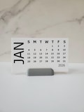 Small Bold Desk Calendar With Optional Stand | Cardstock Calendar | Start On Any Month | 5" x 3"