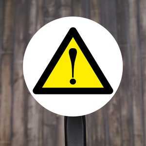 Caution Warning Label Round Stickers, Warning Seals, Warning Stickers,  2&quot; Circle Stickers | Set of 12
