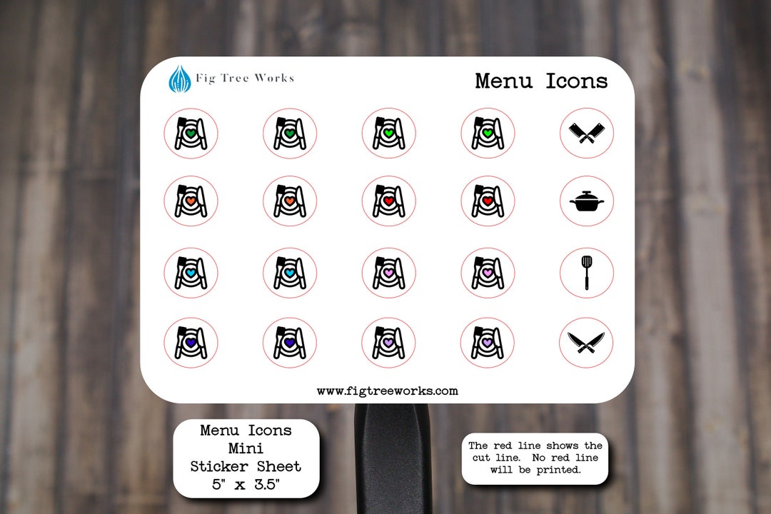 Meal Planning Mini Sticker Sheet for Planners, Journals, and Notebooks ...
