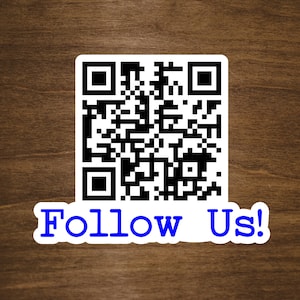 Custom QR Code Stickers With Any Text | Build Your Own Sticker | Personalized Text and QR Code | Contour Cut Sticker