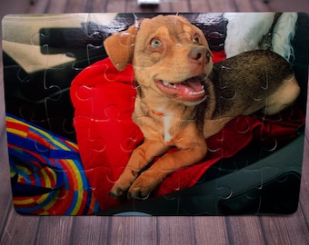 Small Custom Photo Puzzle | Personalized Jigsaw Cardboard Puzzle | 48 or 28 Pieces