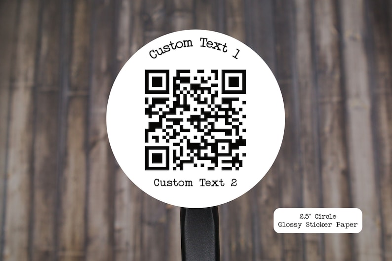 QR Code Custom Stickers | 2.5" Round Labels | Personalized Round QR ...
