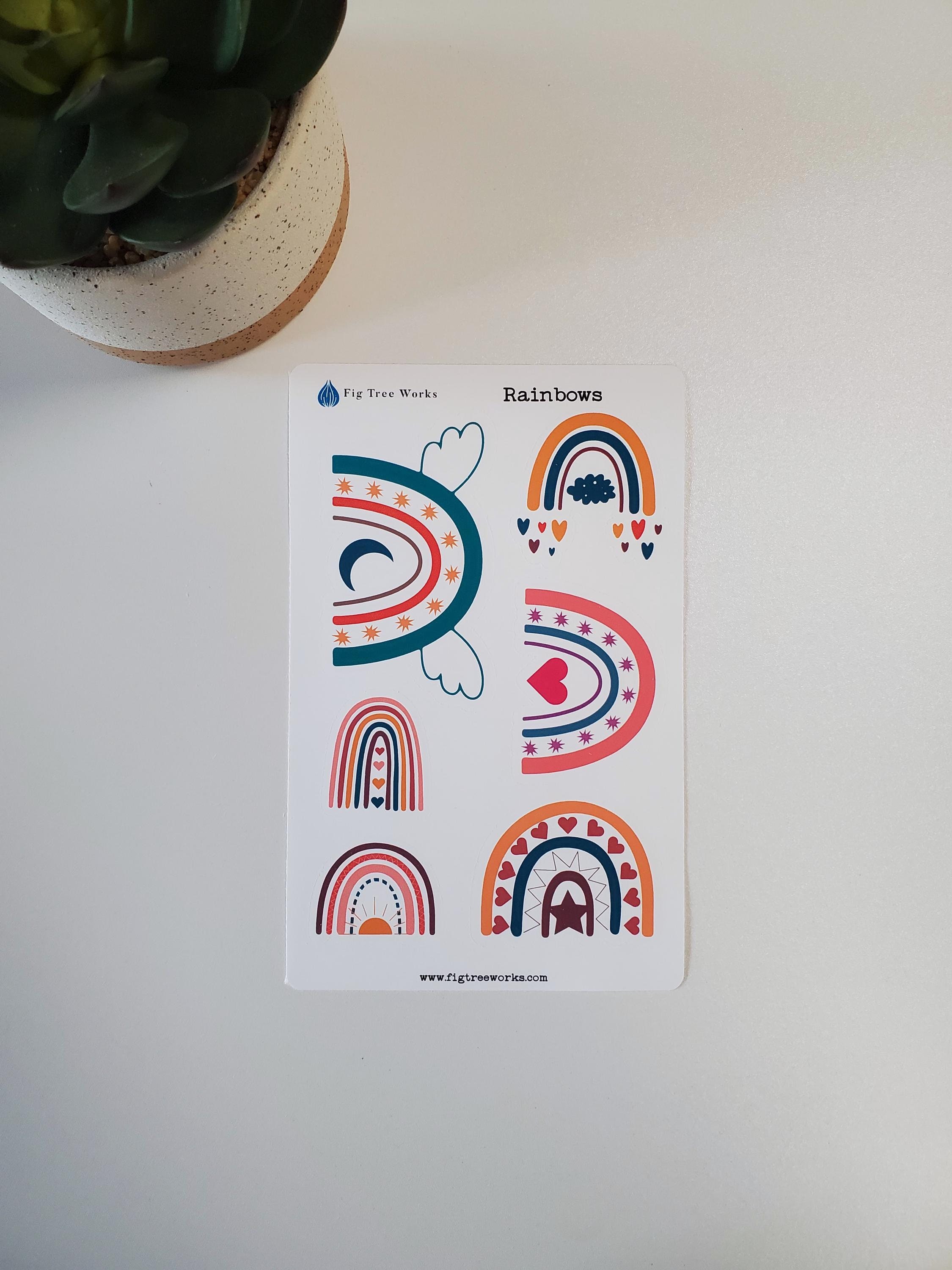 Rainbow Sticker Sheet | Planner and Journal Stickers | Decoration ...