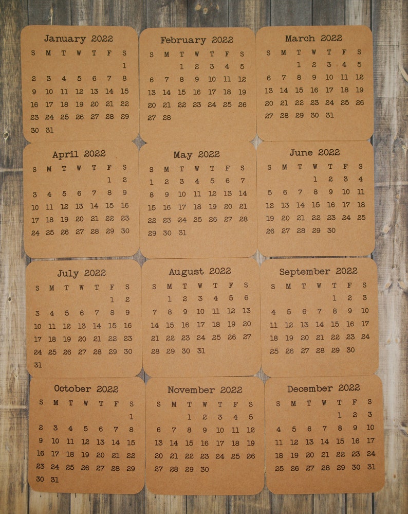 2022 2024 Mini Calendar Stickers for Planners and Journals Etsy