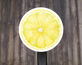 Lemon Round Stickers, Envelope Seals, Gift Wrap Stickers,  2" Circle Stickers