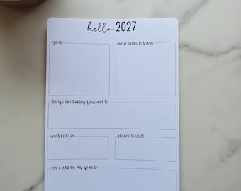 New Year Goals Sticker Sheet | New Year Resolutions for Bujos, Planners and Journals