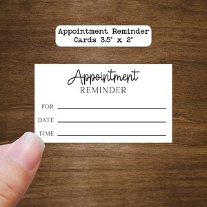 Appointment Reminder Cards For Your Business | Minimalistic Design For Hairdressers, Dentist, Doctor, Grooming, Veterinarians, Spa, Salon