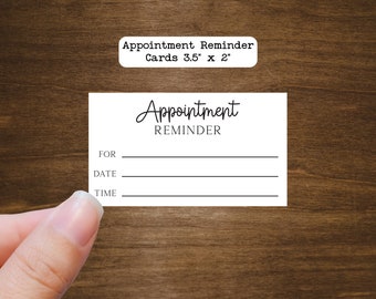 Appointment Reminder Cards For Your Business | Minimalistic Design For Hairdressers, Dentist, Doctor, Grooming, Veterinarians, Spa, Salon