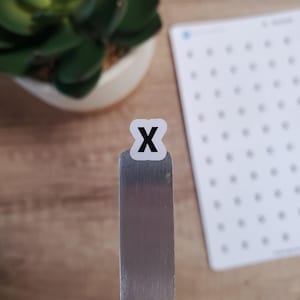 X Icon Stickers for Planners, Journals, Agendas, Habit Trackers | Kiss Cut, Matte Finish