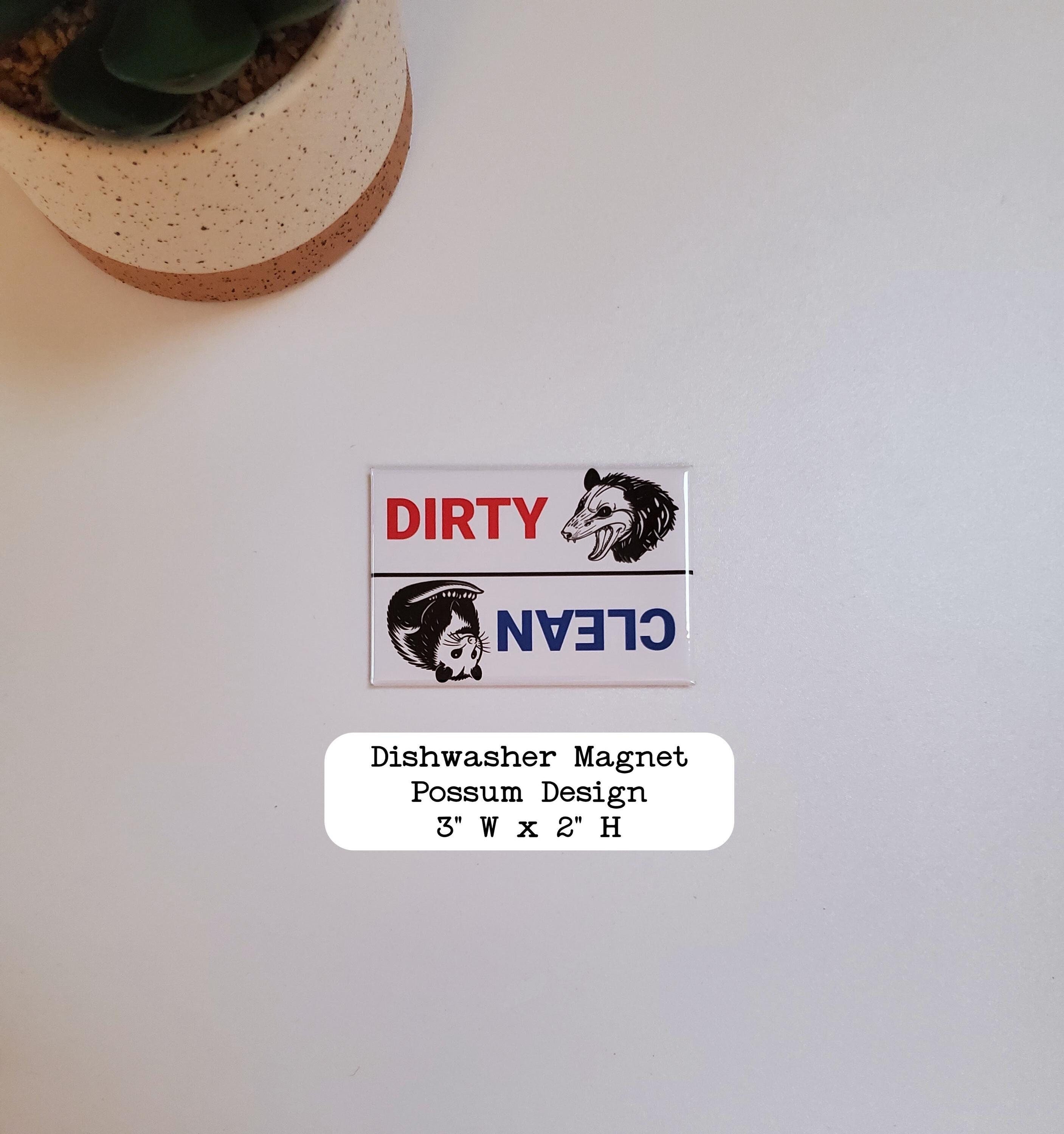 Funny Chicken Clean/Dirty Dishwasher Magnet - Double Sided Kitchen Refrigerator Sign, Farmhouse Decor