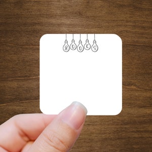 Minimalist Reading Tracker Stickers for Planners and Journals | 12 Note Stickers | Kiss Cut | Light Bulb Design
