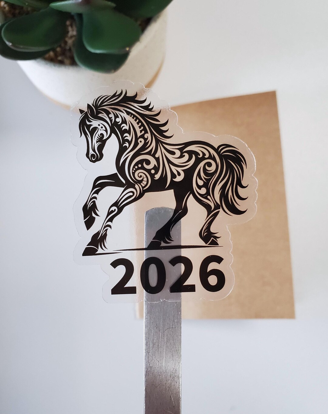 2026 Year of the Horse Clear Transparent Vinyl Sticker | Chinese Lunar ...
