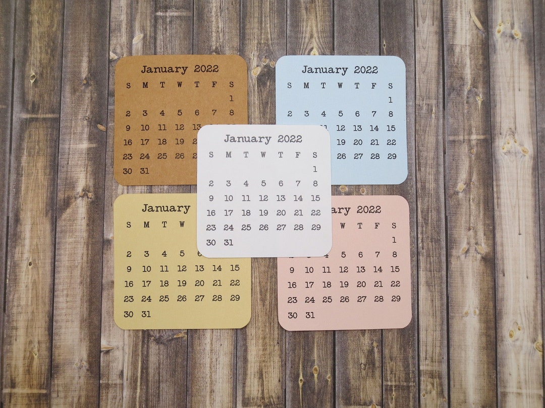 Mini Calendar Stickers for Planners and Journals 2024, 2025, or 2026