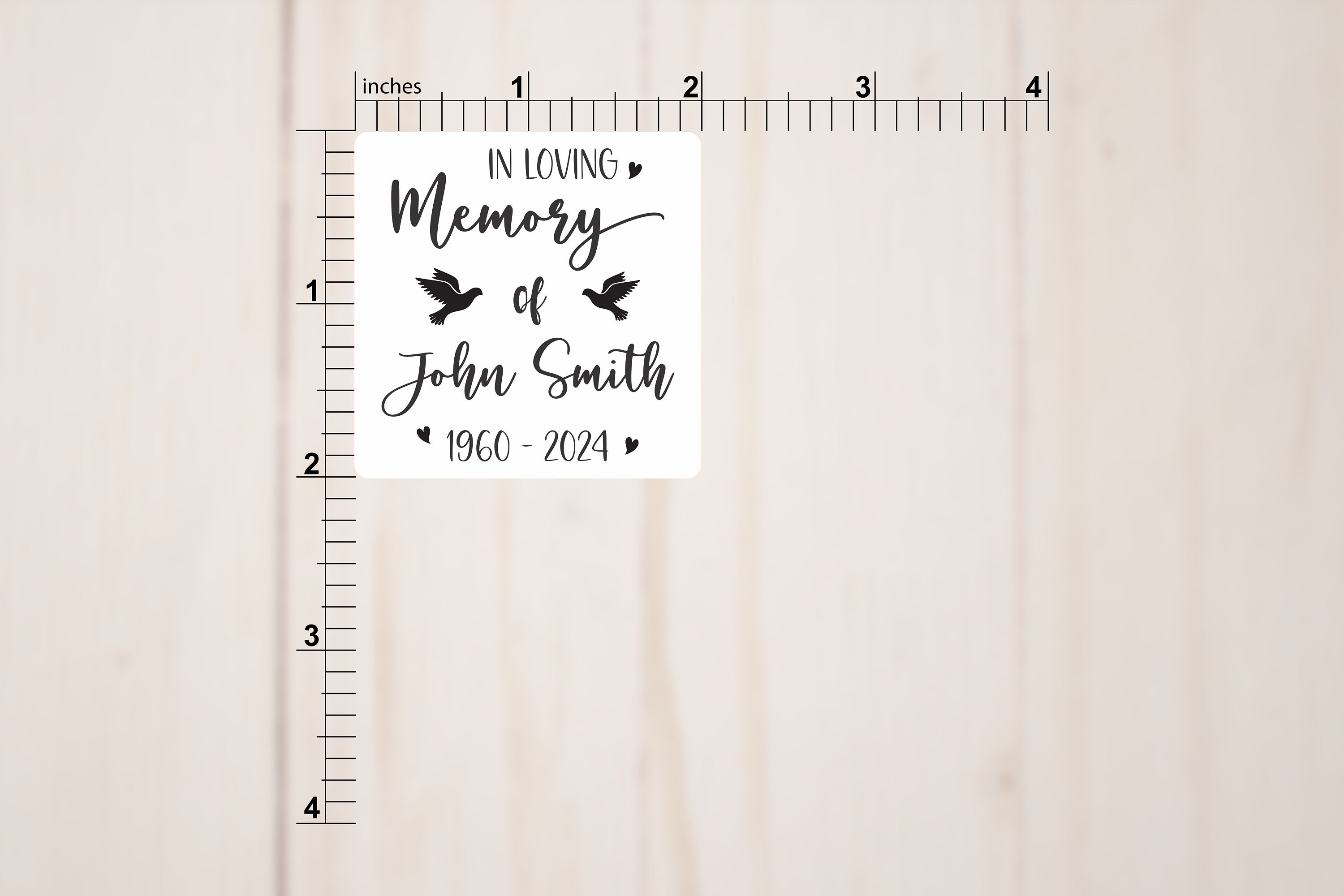 Custom Memorial Stickers | in Loving Memory | Celebration of Life | 2 ...