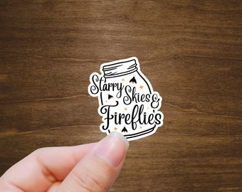 Fireflies Sticker | For Computers, Journals, Phones | Glossy Vinyl
