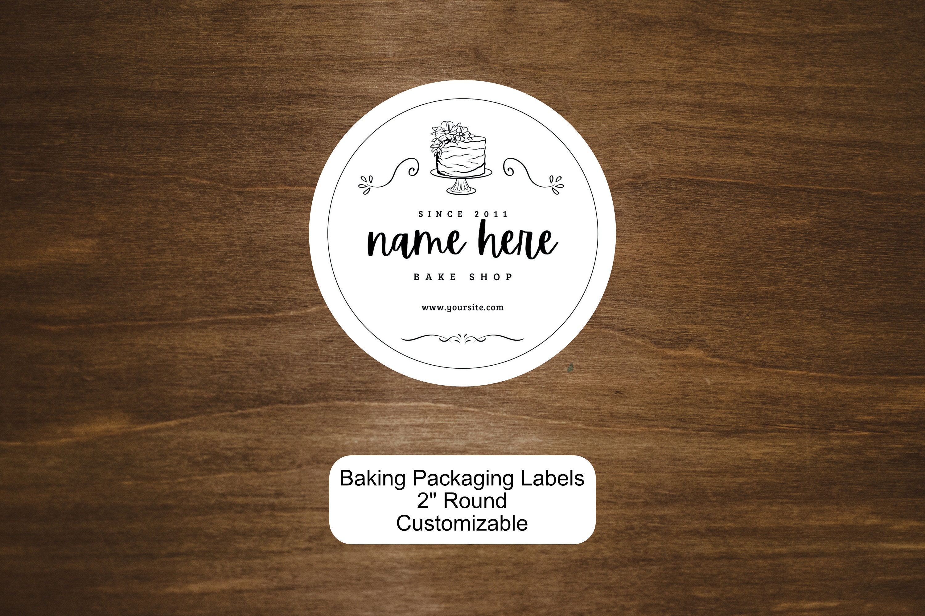 Custom Baking Packaging Labels | Minimalist Business Stickers | 2 ...