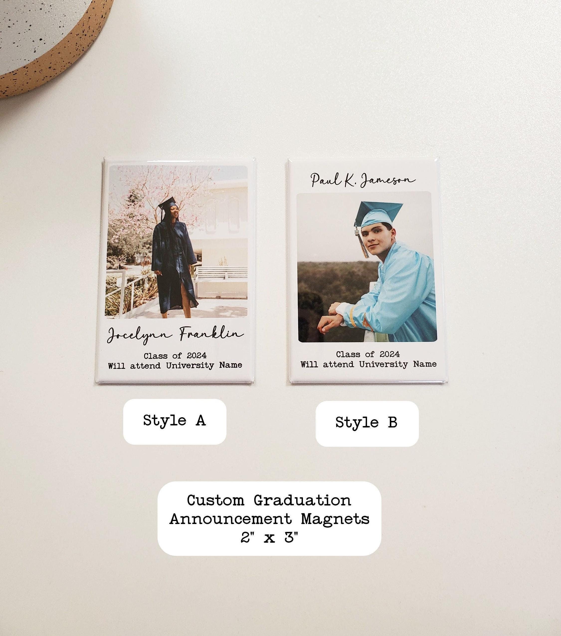 Graduation Photo Magnet | Graduation Announcement | Fridge Picture ...