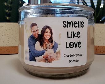 Custom Candle Label | Personalized Gift for Anniversaries, Birthdays, Engagements, Weddings