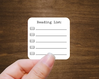 Book Tracker Stickers | Reading Tracker Stickers for Planners, Journals, and Habit Trackers | Kiss Cut, Matte Finish