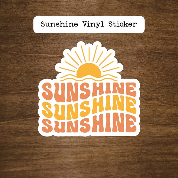 Sunshine Vinyl Sticker | Die Cut, Glossy, Vinyl | 3" Sticker