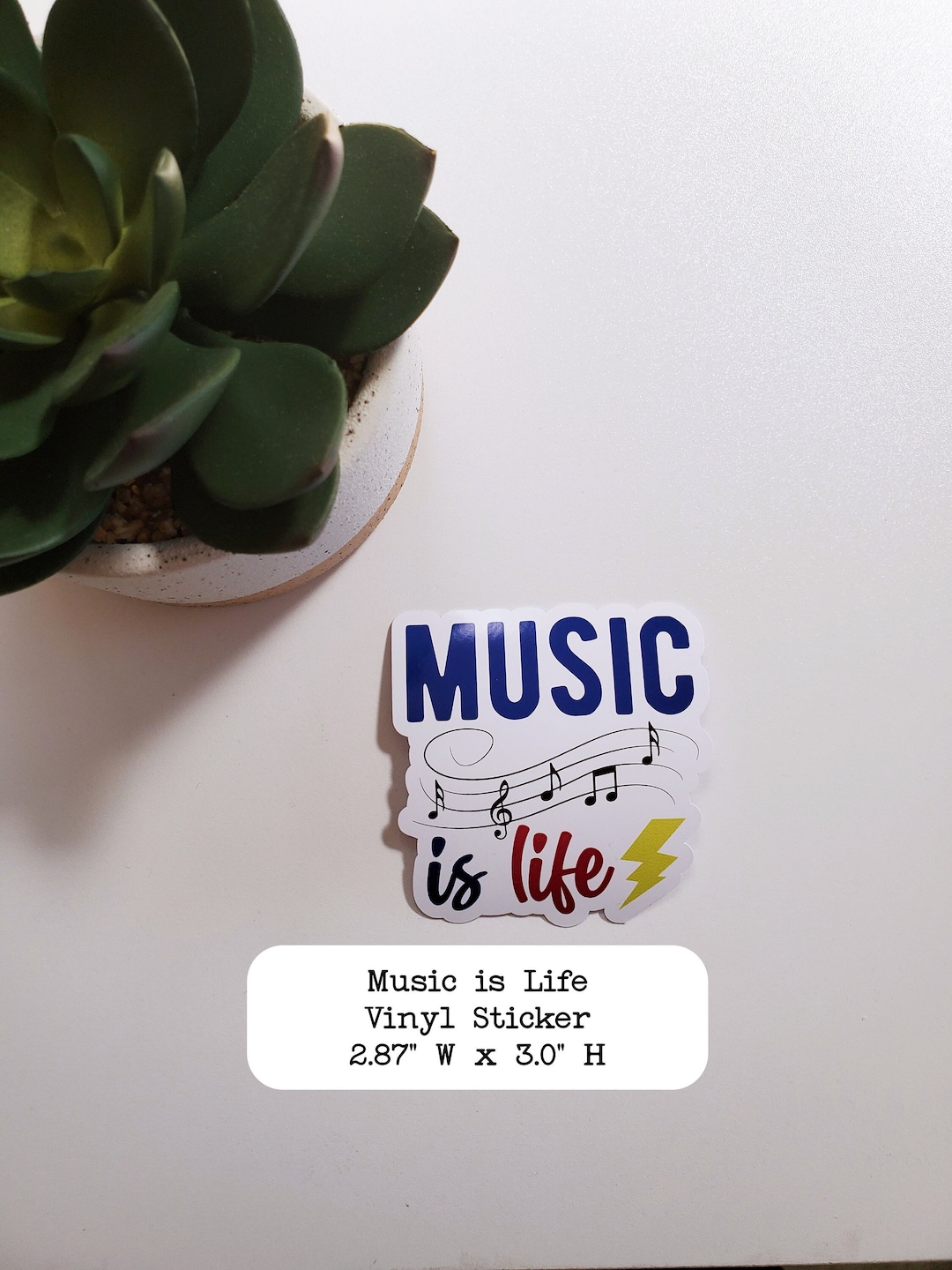 Music is Life Sticker | Deco Stickers | for Laptops, Water Bottles ...