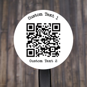 Custom QR Code Round Stickers | 2&quot; Round Labels | Personalized Round QR Code Stickers | Custom Labels On A Roll