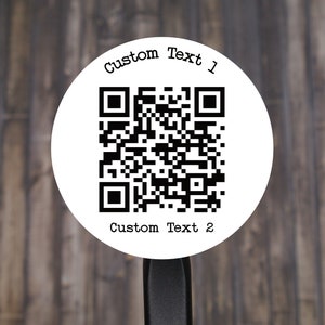 Custom QR Code Round Stickers | 2" Round Labels | Personalized Round QR Code Stickers | Custom Labels On A Roll