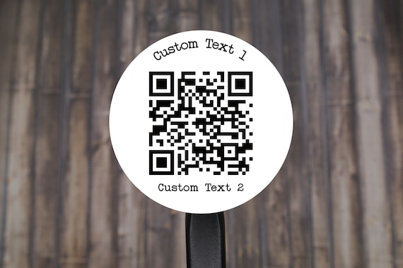 Custom QR Code Round Stickers | 2" Round Labels | Personalized Round QR Code Stickers | Custom Labels On A Roll