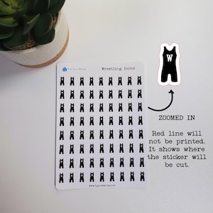 Wrestling Icon Stickers for Calendars, Planners, Journals, and Notebooks | Kiss Cut, Matte Finish