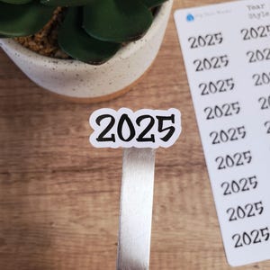 Year Stickers for Calendars, Planners, Journals | Kiss Cut, Matte Finish | Style G