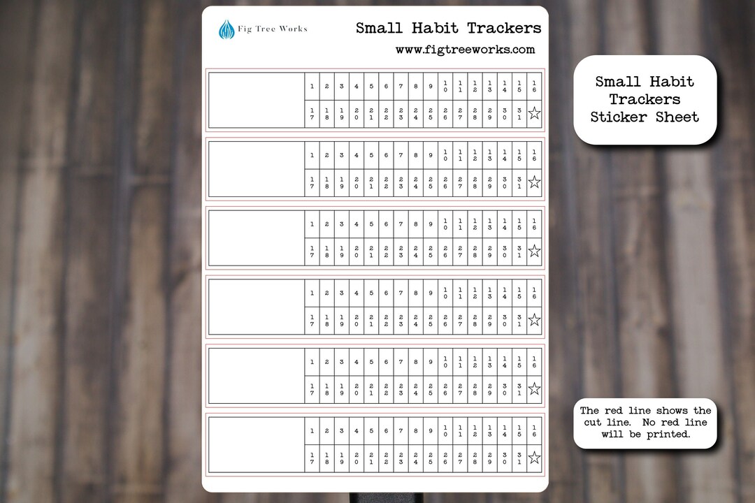 Habit Tracker Sticker Sheet | Track by Month or Weekly | Matte Finish ...