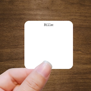 Bill Tracker Stickers | Bill Due Stickers for Planners, Journals and Notebooks | Kiss Cut, Matte Finish