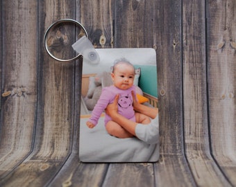 Personalized Photo Keychain With Two Sides For One or Two Pictures | Custom Picture Keychain | Double Sided