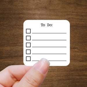 To Do List Stickers for Planners, Journals, and Notebooks | To Do, Remember To  | Kiss Cut, Matte Finish