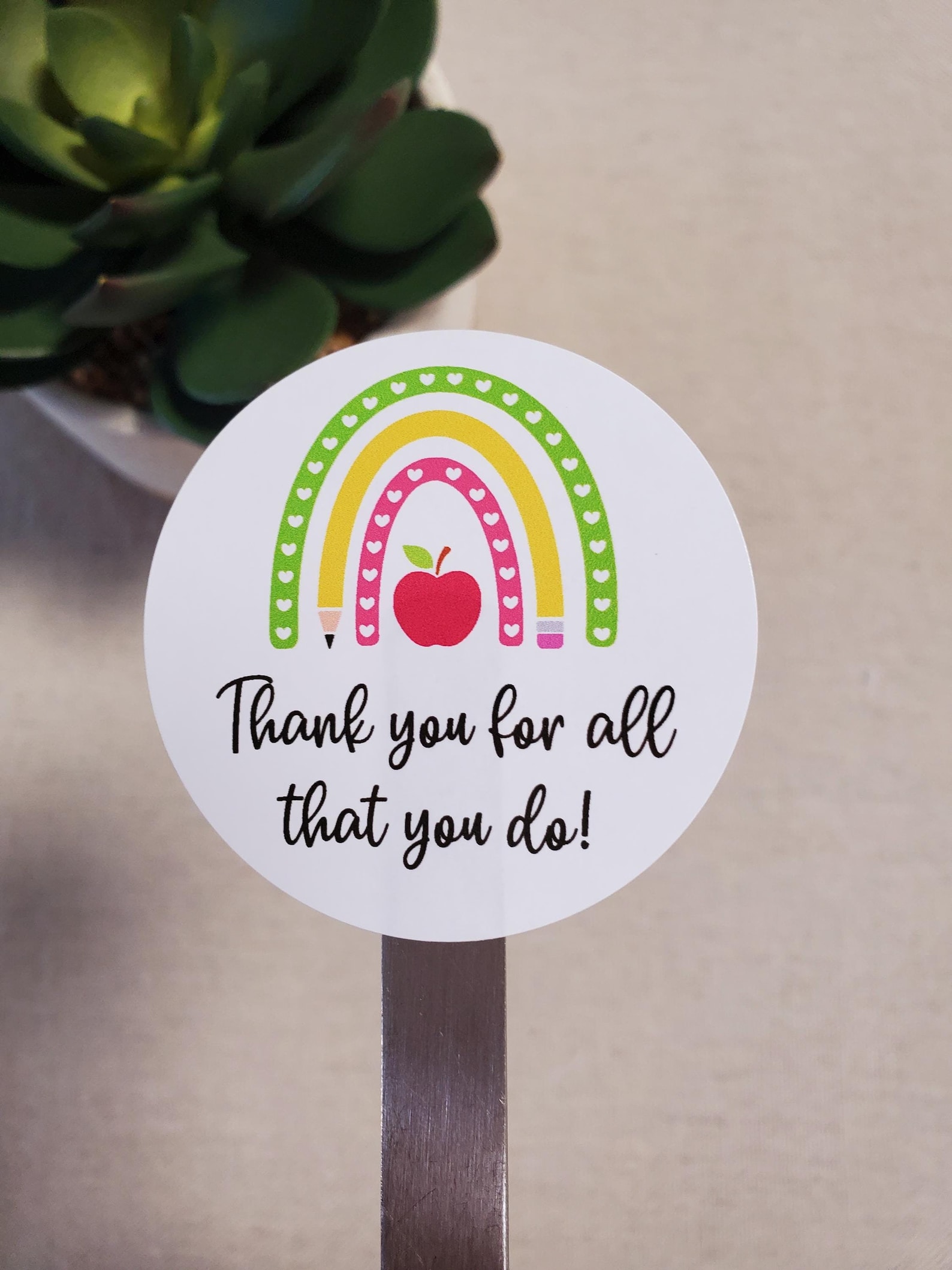 Rainbow Thank You for All That You Do Labels | Teacher Appreciation ...