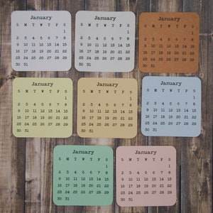 Micro Calendar Stickers | Select The Starting Month | For Planners and Journals  | Mini Monthly Stickers, Die Cut, Matte Finish